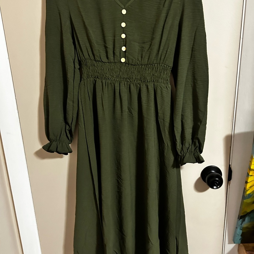 Cupshe Green Bishop Sleeve Sundress